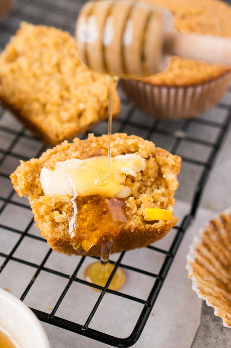 sweet cornbread muffins recipe made gluten-free