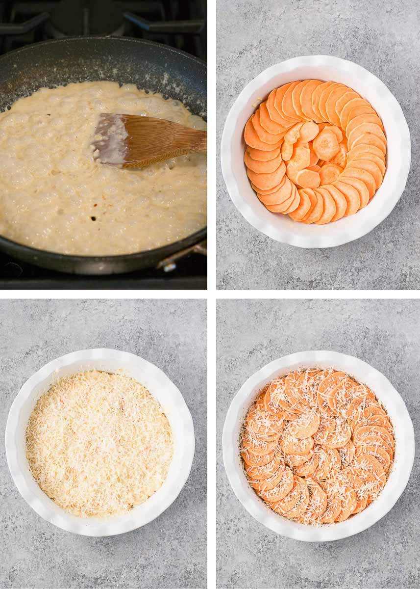 how to make sweet potato gratin