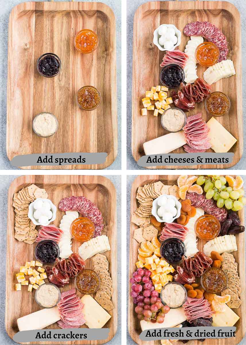 how to make charcuterie board - step by step shots
