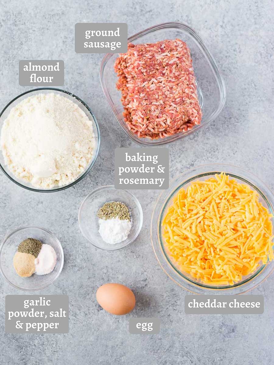 ingredients for gluten free sausage balls