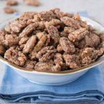 keto candied pecans in a bowl