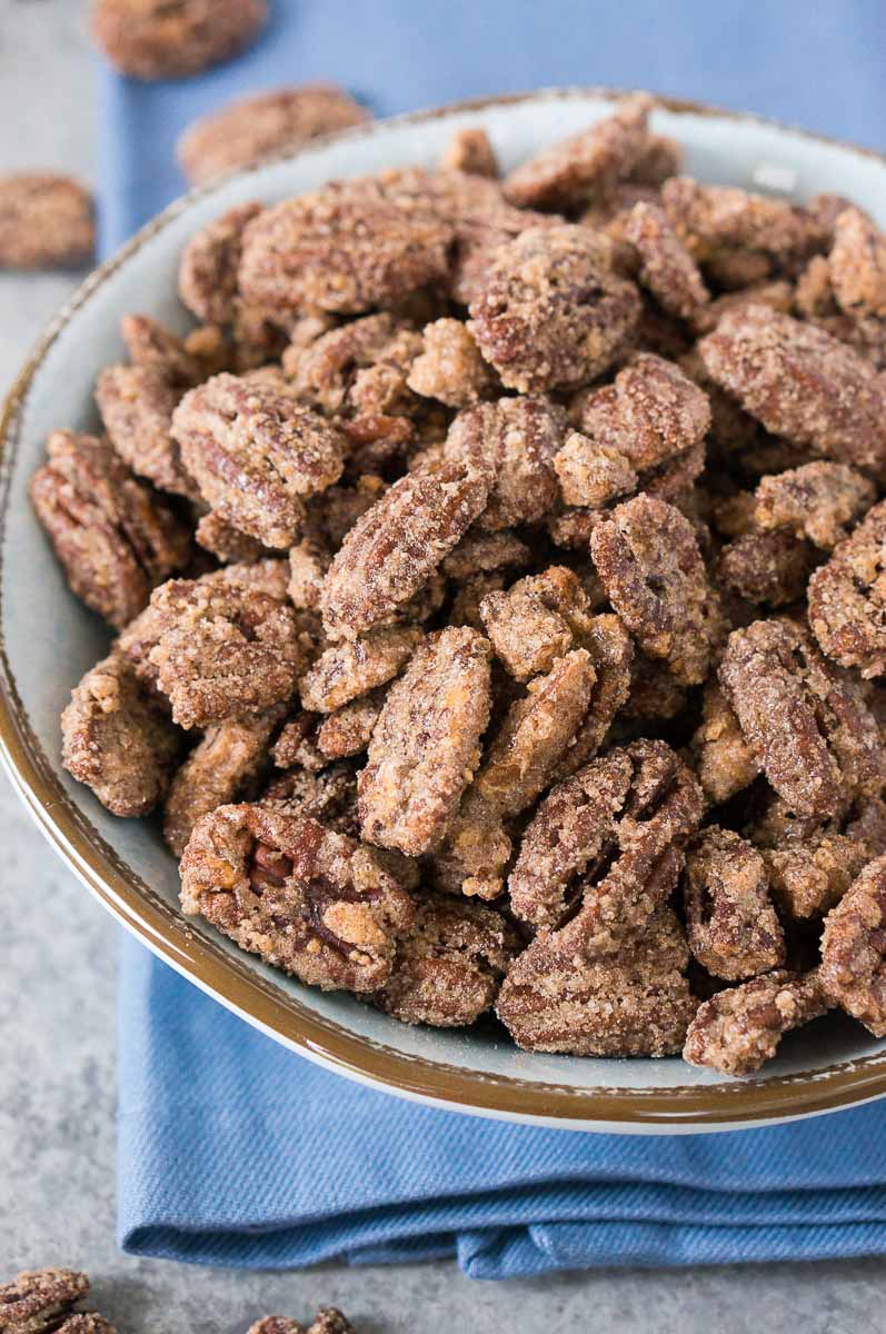 easy candied pecans recipe made in the oven