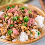 Instant Pot black eyed peas and rice in a bowl