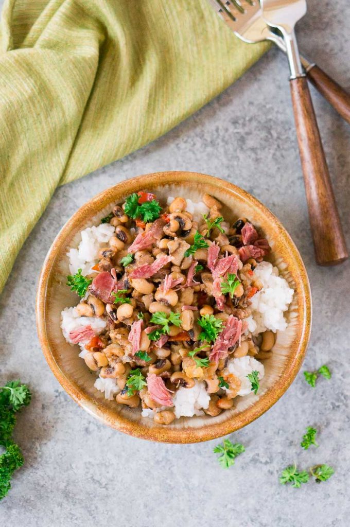 Instant Pot Hoppin' John (BlackEyed Peas and Rice) Delicious Meets