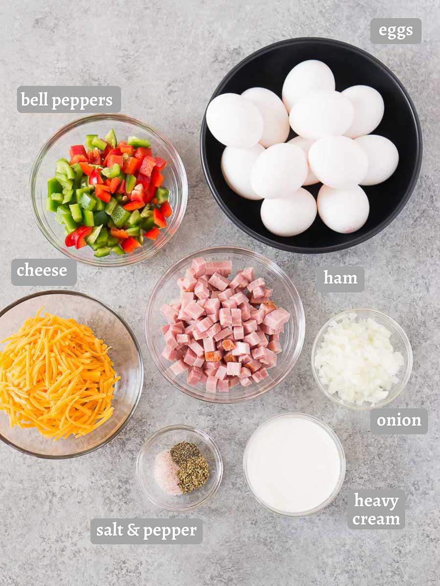 ingredients for egg casserole 