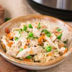 instant pot chicken and rice served in a bowl