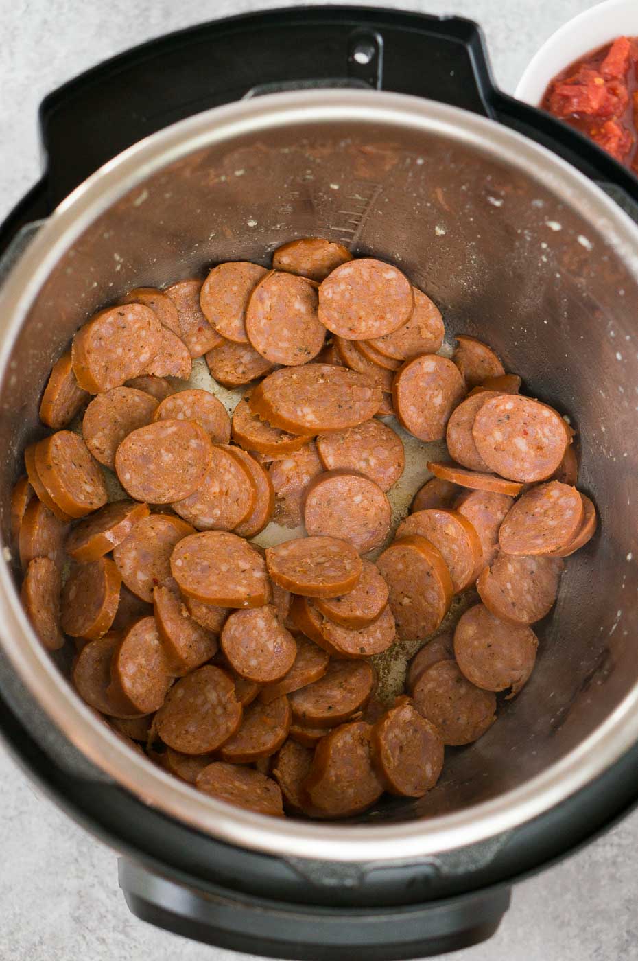 browning sausage in the pressure cooker