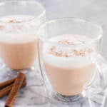 Chai Latte in two glass cups