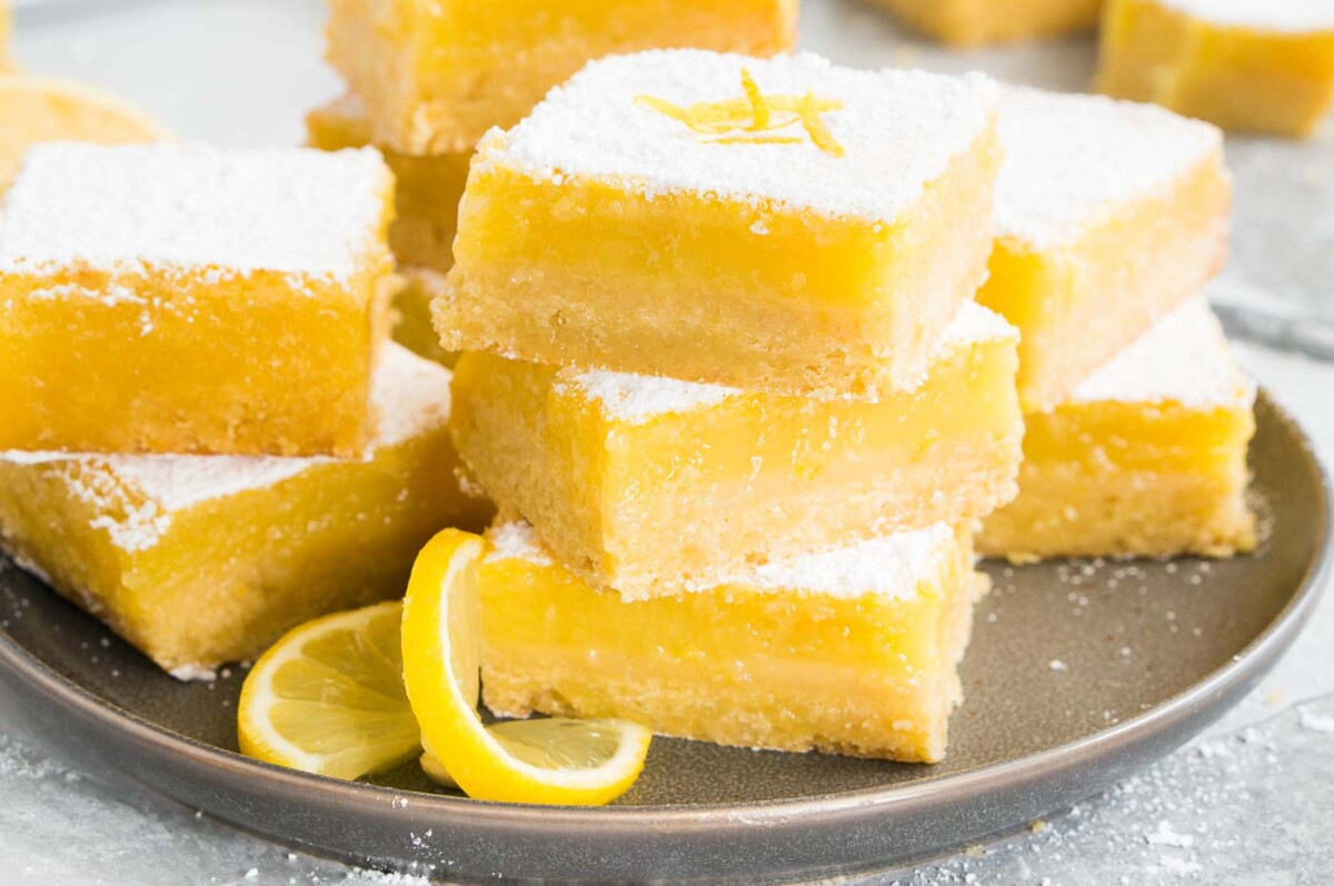 Lemon Bars Recipe (Easy &amp; Luscious) - Delicious Meets Healthy