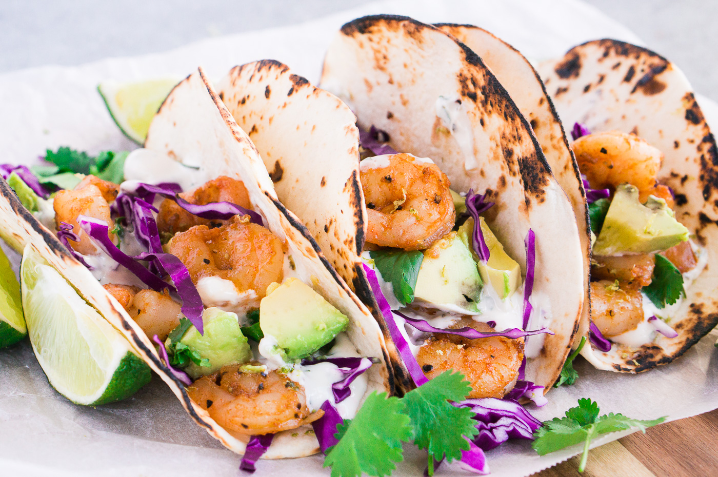easy tacos made with shrimp