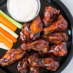 bbq chicken wings with white sauce