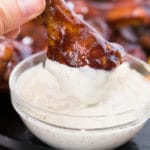 chicken wing in ranch sauce