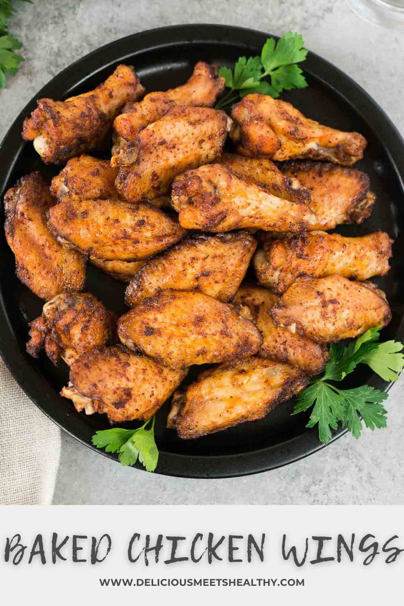 Baked Chicken Wings (Crispy & BEST dry rub) Delicious Meets Healthy