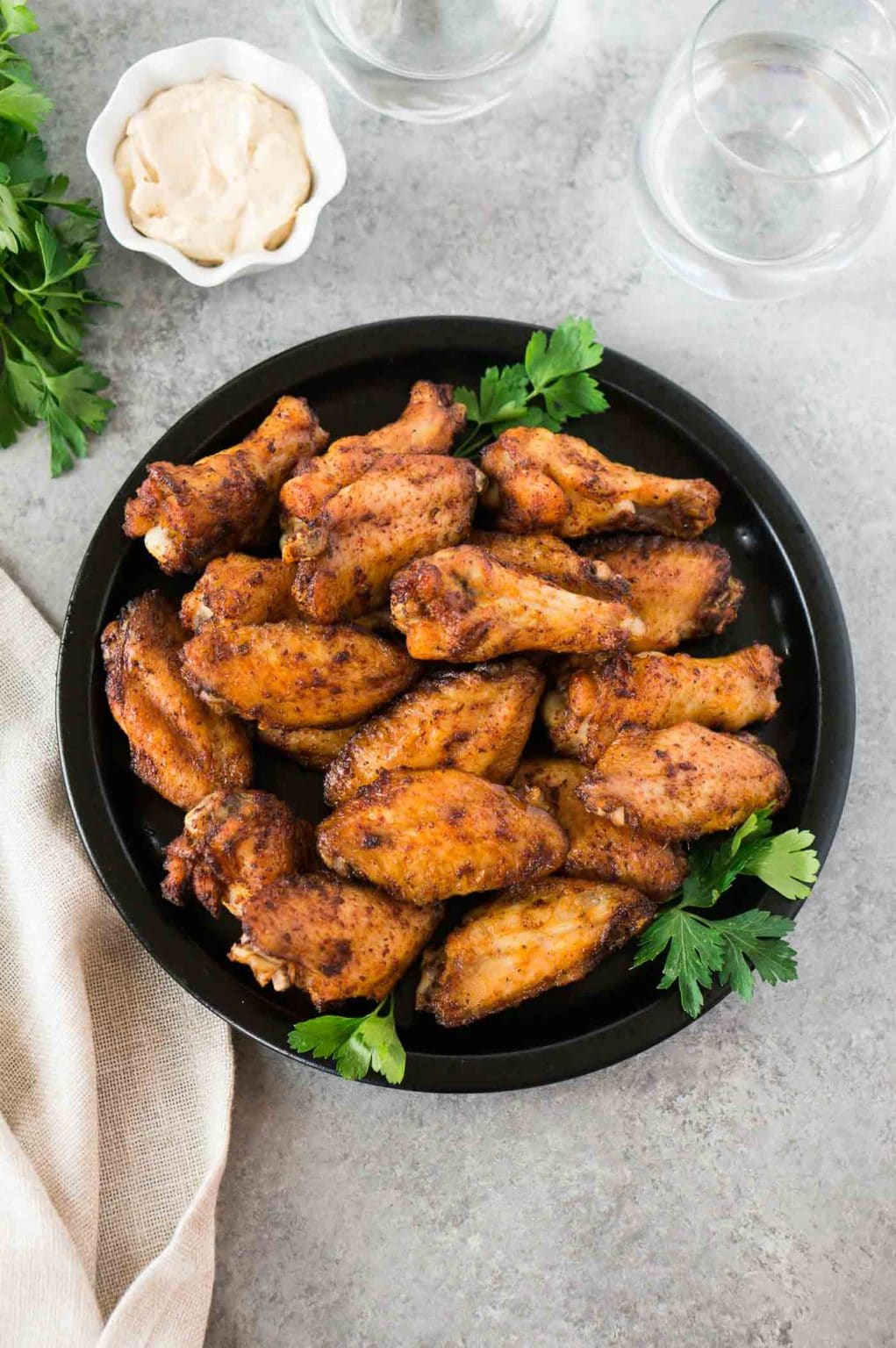 Baked Chicken Wings (Crispy & BEST dry rub) Delicious Meets Healthy