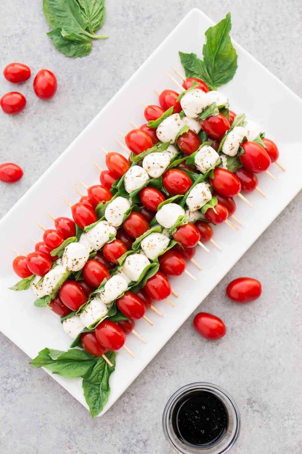Caprese Skewers with Balsamic Drizzle Delicious Meets Healthy