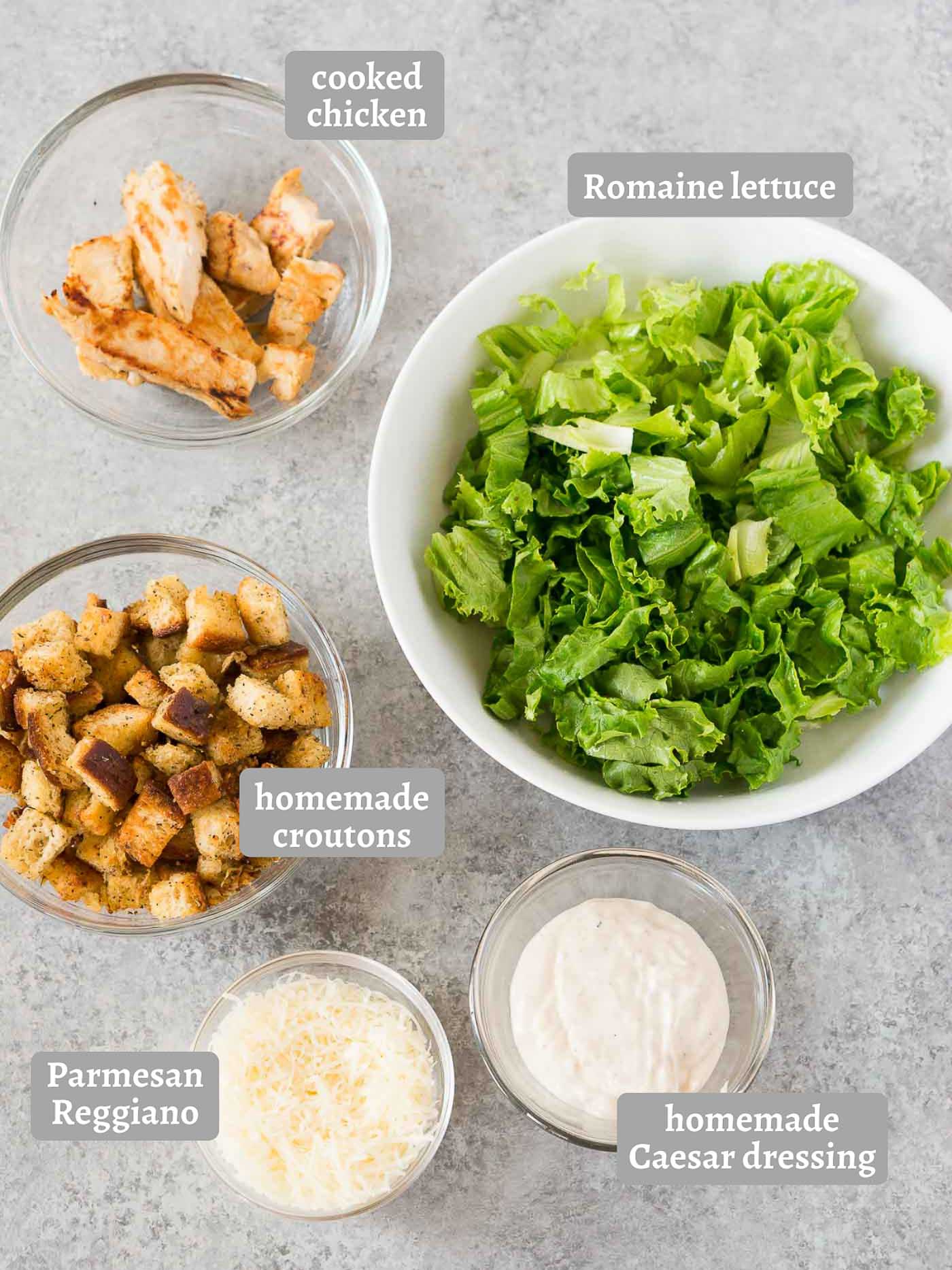 chicken Caesar salad ingredients