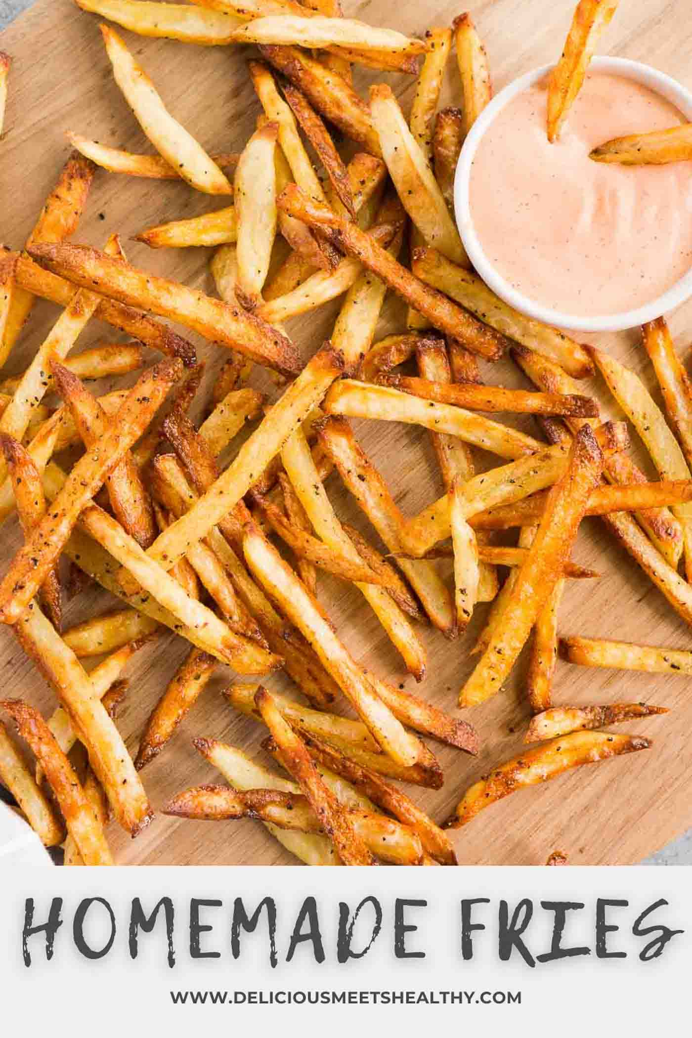 homemade French fries - pin