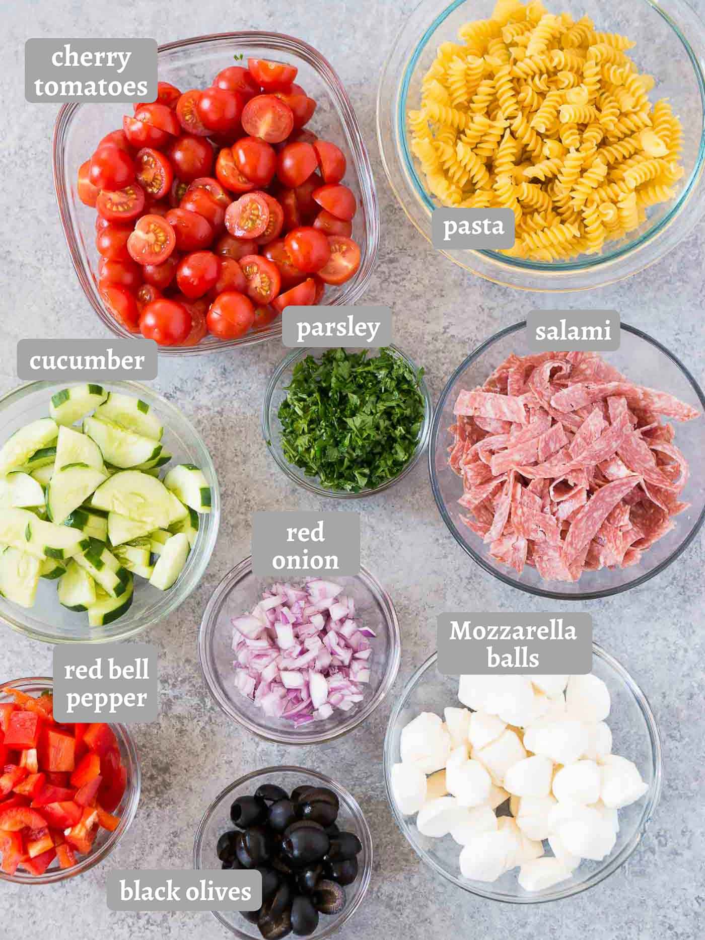 Italian pasta salad ingredients
