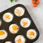 baked eggs in a muffin tin