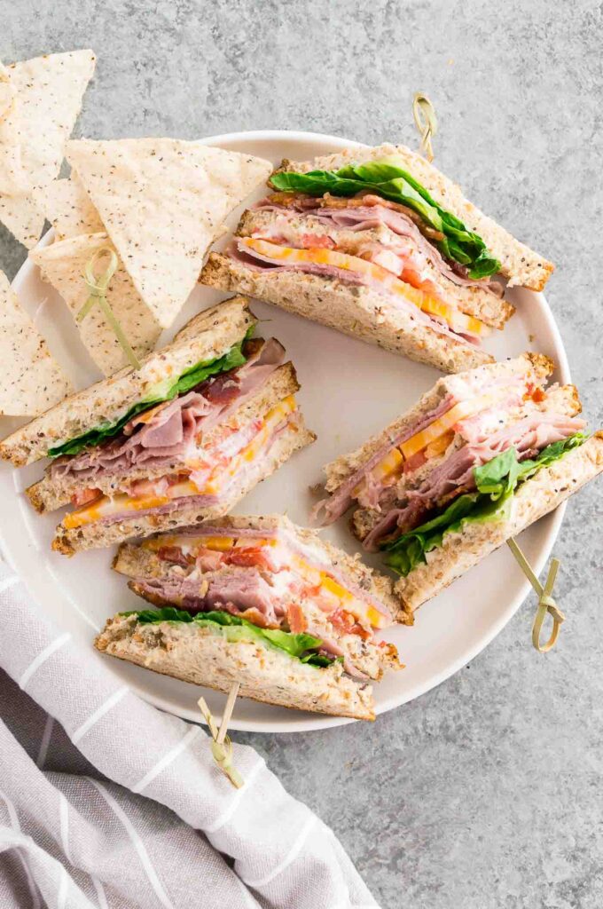 Club Sandwich (Easy & Tasty Lunch Idea) - Delicious Meets Healthy