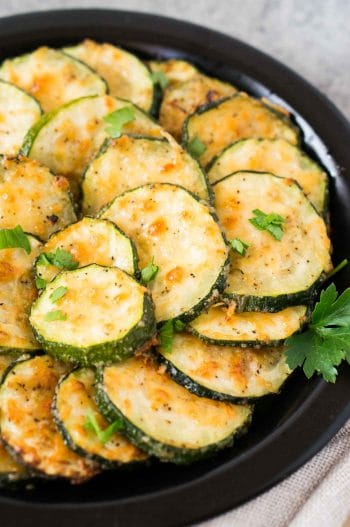 Roasted Zucchini Slices with Parmesan - Delicious Meets Healthy