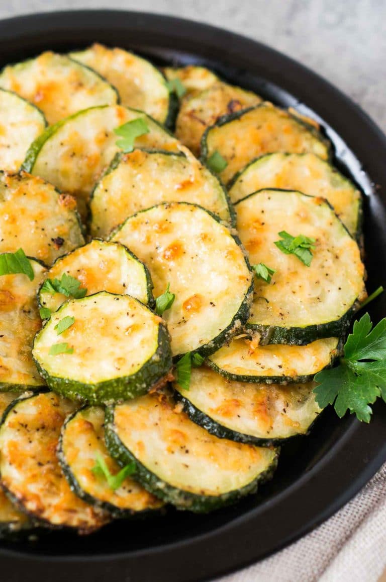 Roasted Zucchini Slices with Parmesan Delicious Meets Healthy