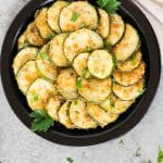 roasted zucchini slices - pin