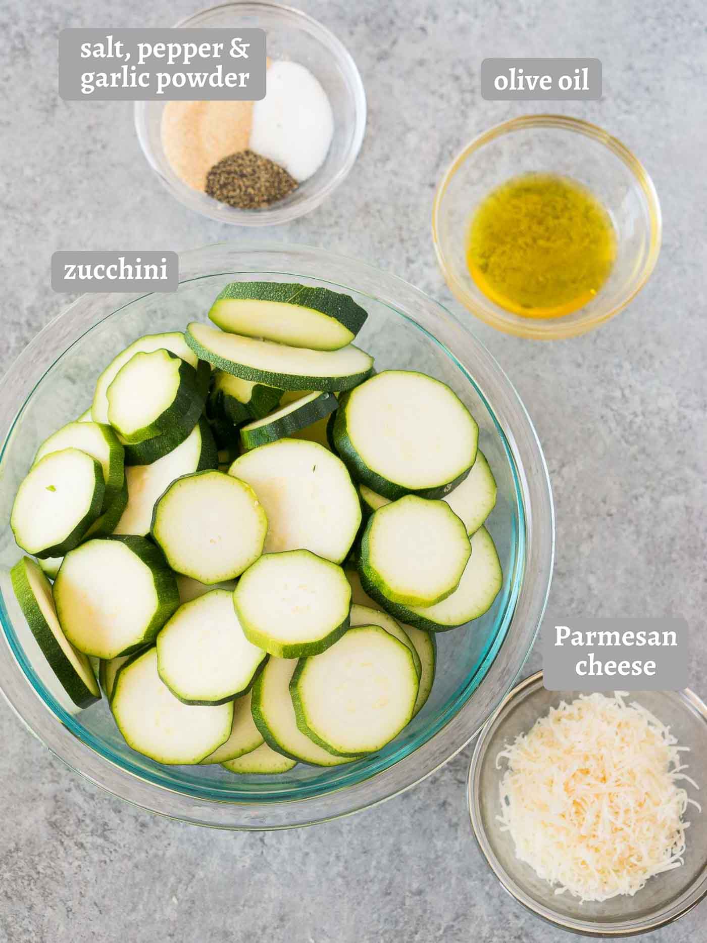 ingredients for roasted zucchini