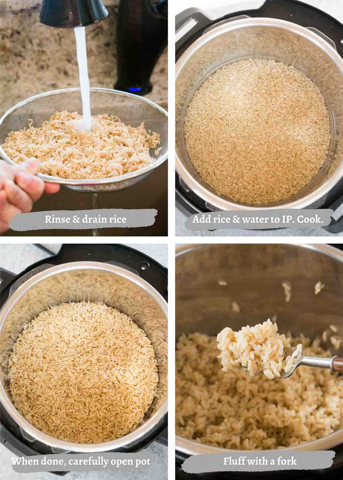 Instant Pot Rice Making Instant Pot Brown Rice (Perfect Every Time) - Delicious Meets Healthy