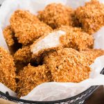 homemade chicken bites in a basket