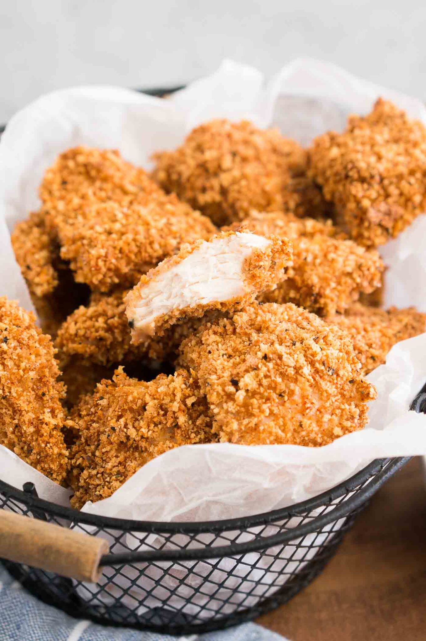 close up image of baked chicken pieces