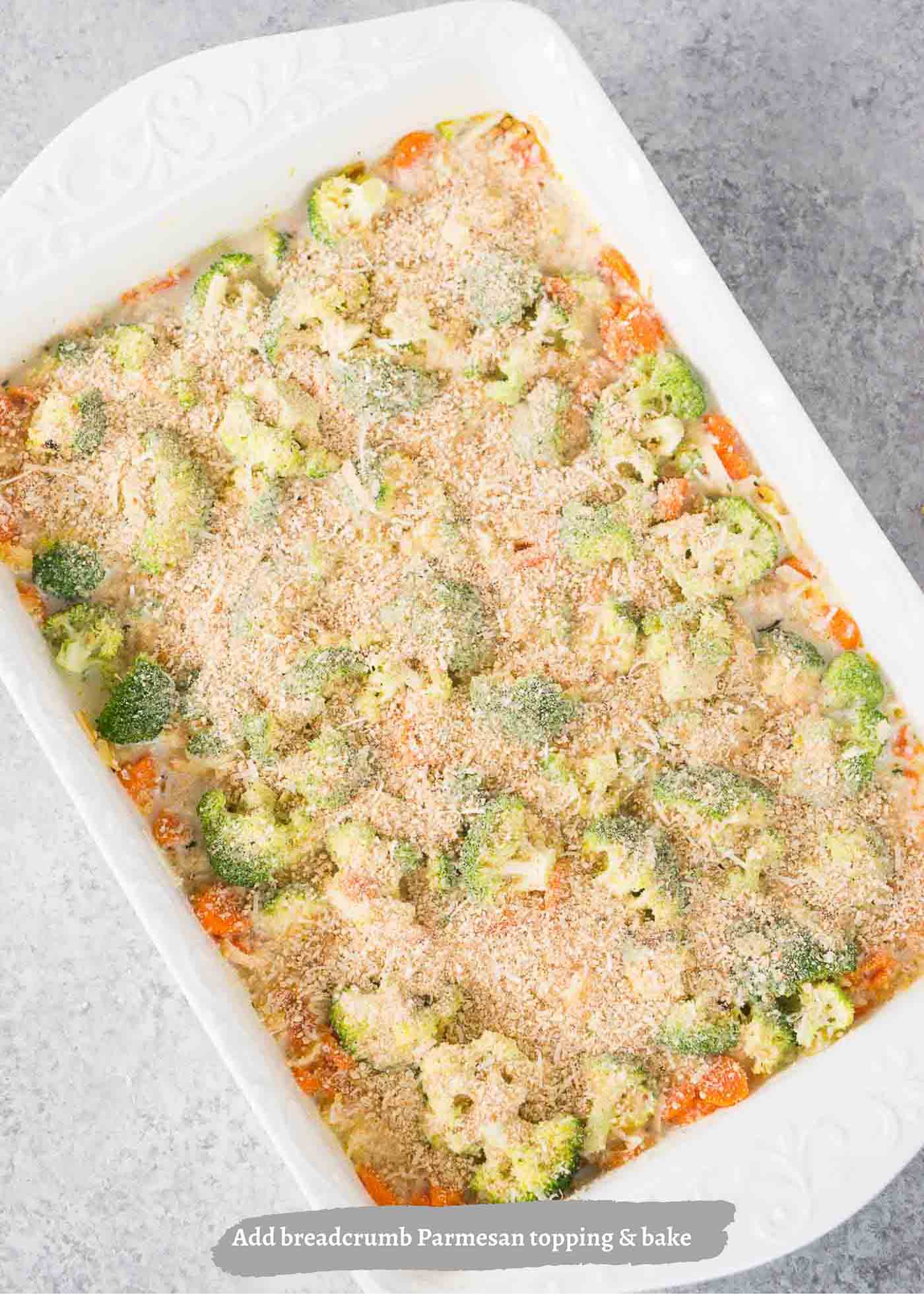 bake and broil rice and broccoli casserole