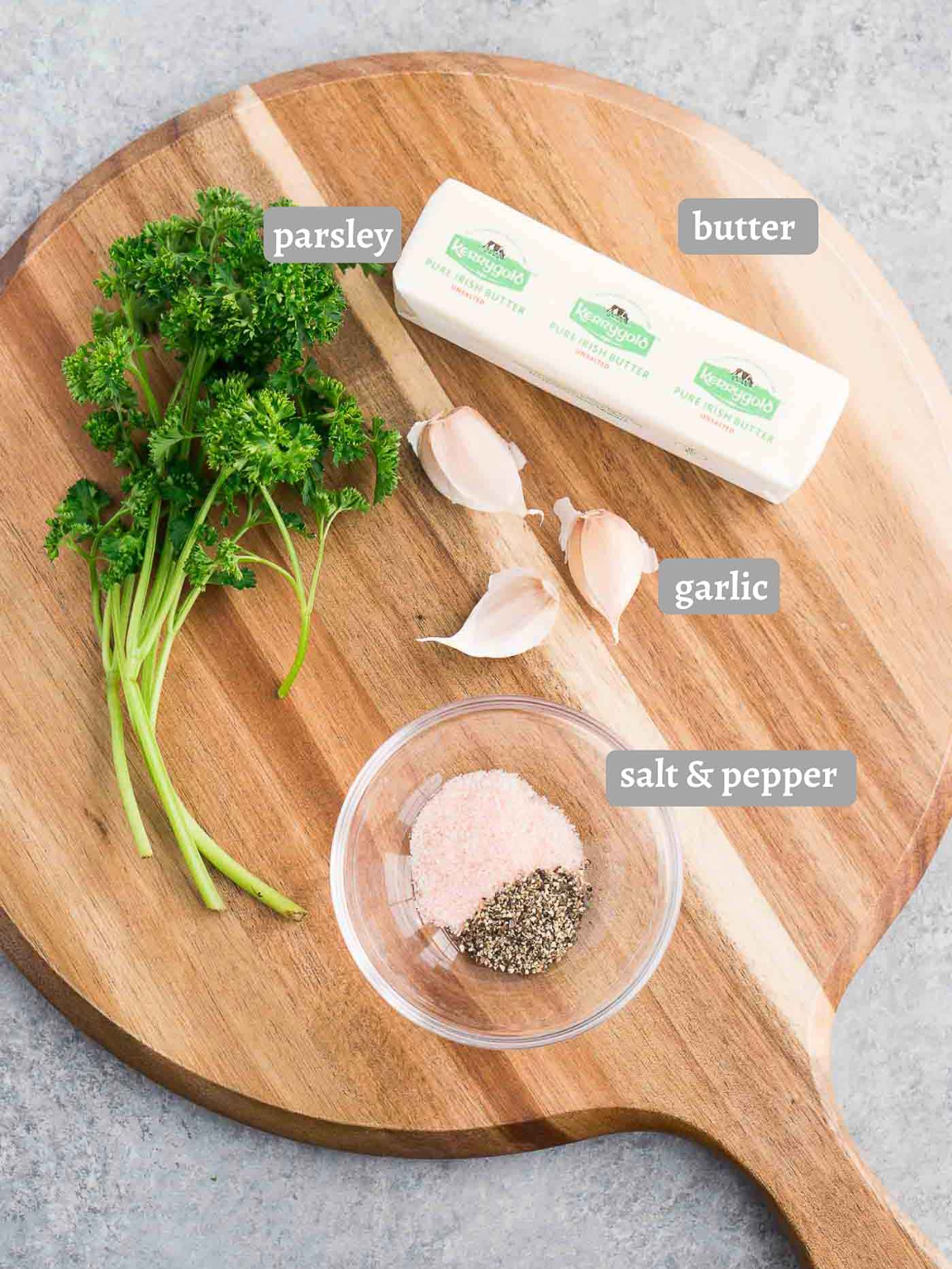 ingredients for garlic butter recipe