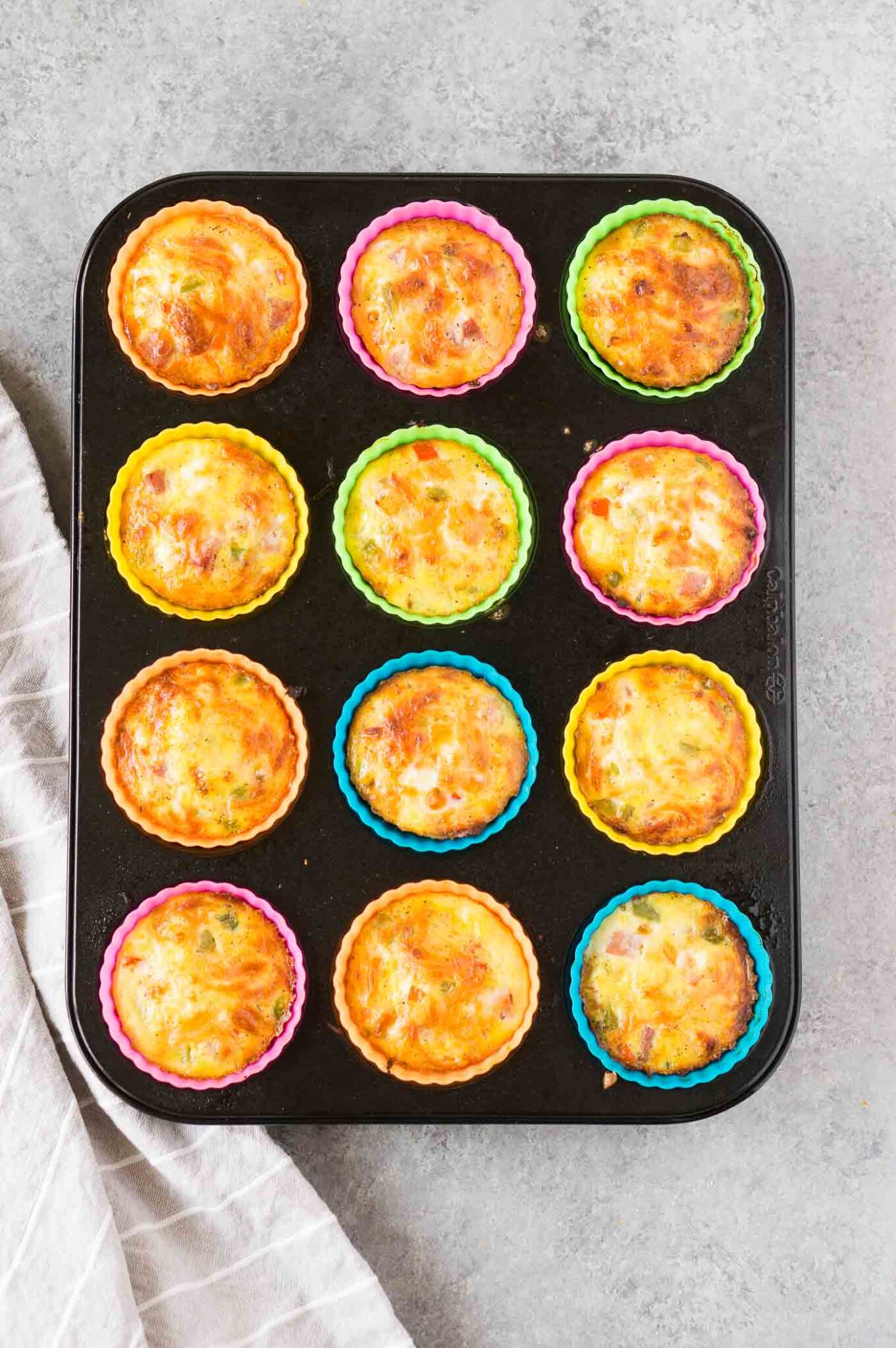 baked egg muffins in silicone cups