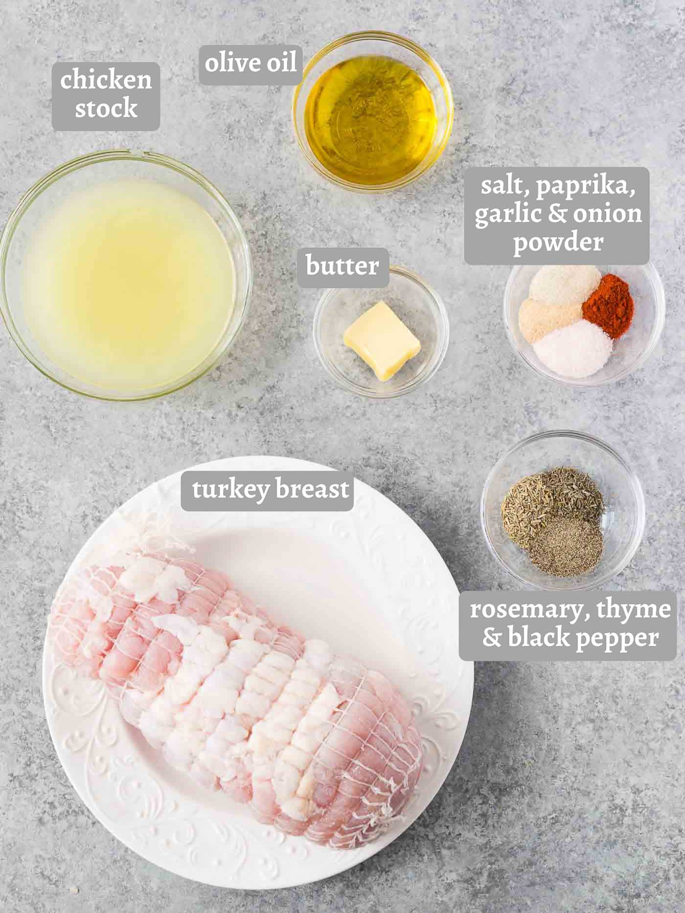 ingredients for turkey breast in the pressure cooker