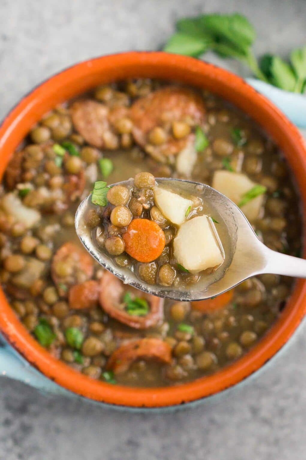 Lentil Soup with Sausage Delicious Meets Healthy