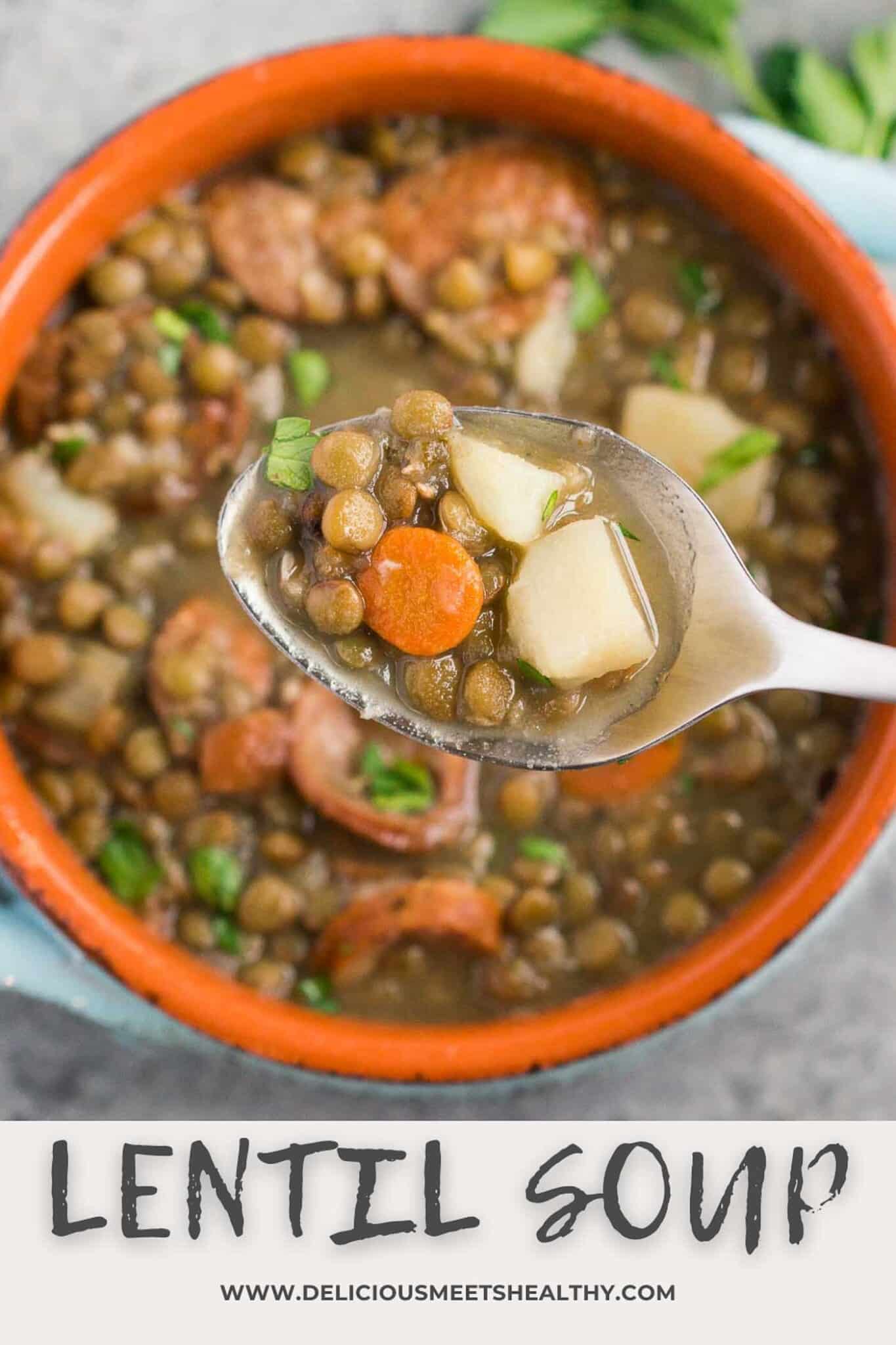 Lentil Soup with Sausage Delicious Meets Healthy