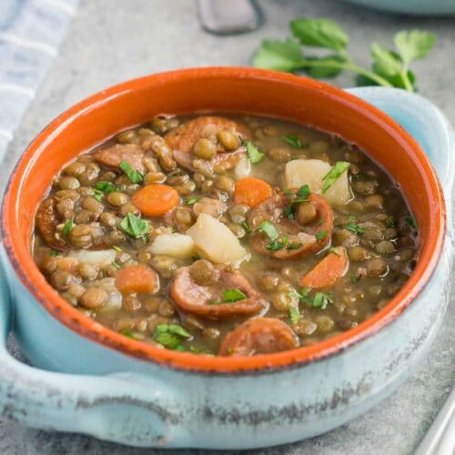 Lentil Soup with Sausage Delicious Meets Healthy