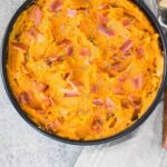 mashed sweet potatoes with bacon - pin