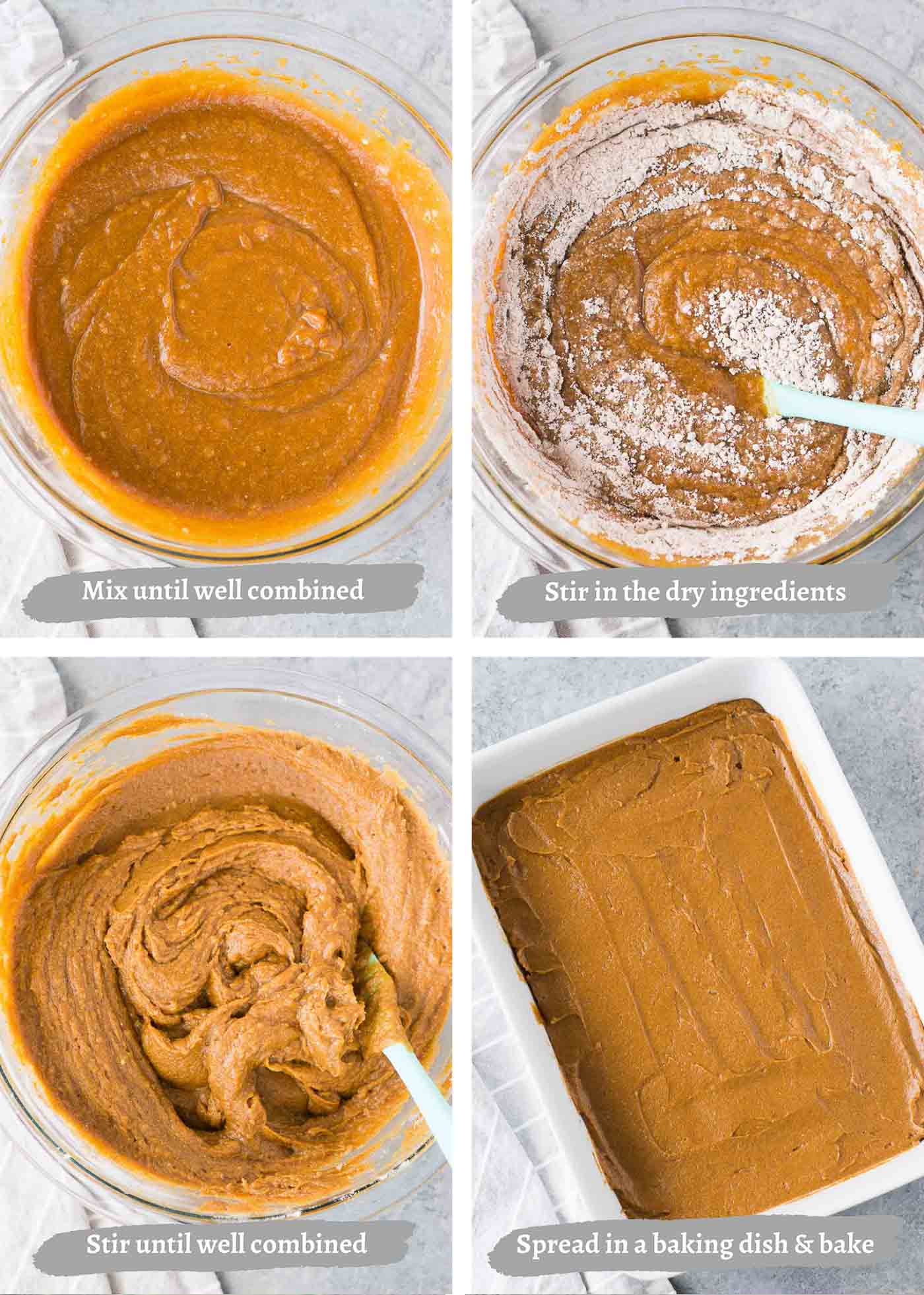 process images of making pumpkin cake 2