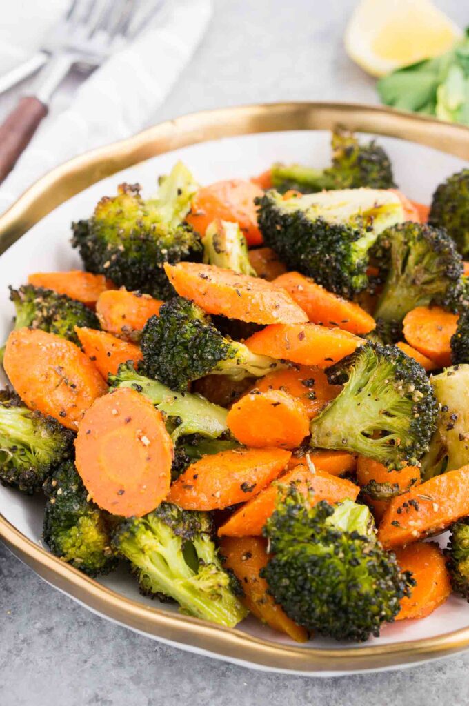 Roasted Broccoli and Carrots (Easy Side Dish) - Delicious Meets Healthy