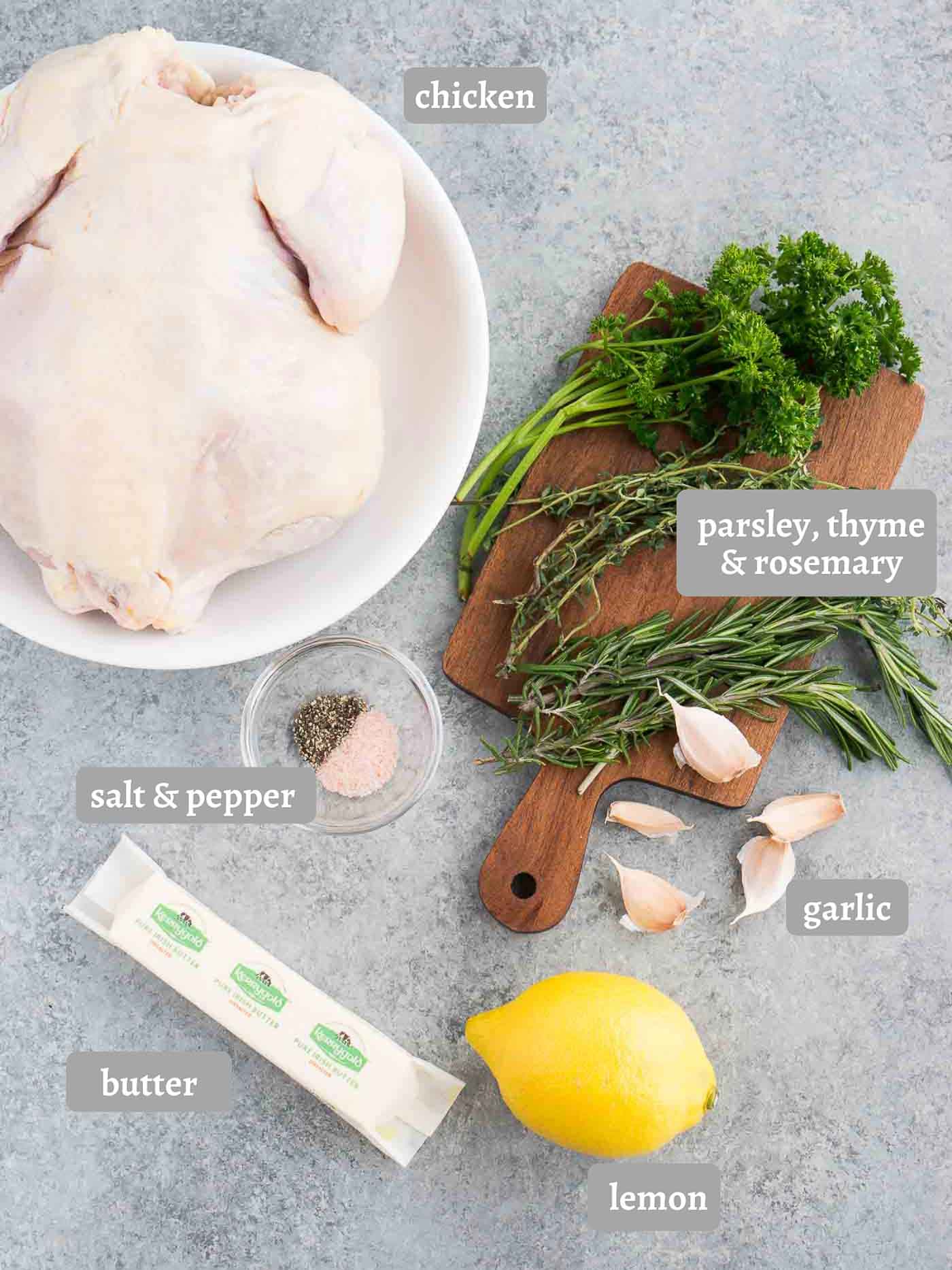 ingredients for spatchcock chicken