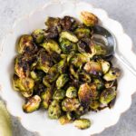 roasted Brussel sprouts with balsamic glaze