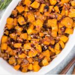 roasted butternut squash with bacon - pin