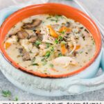 instant pot chicken wild rice soup - pin