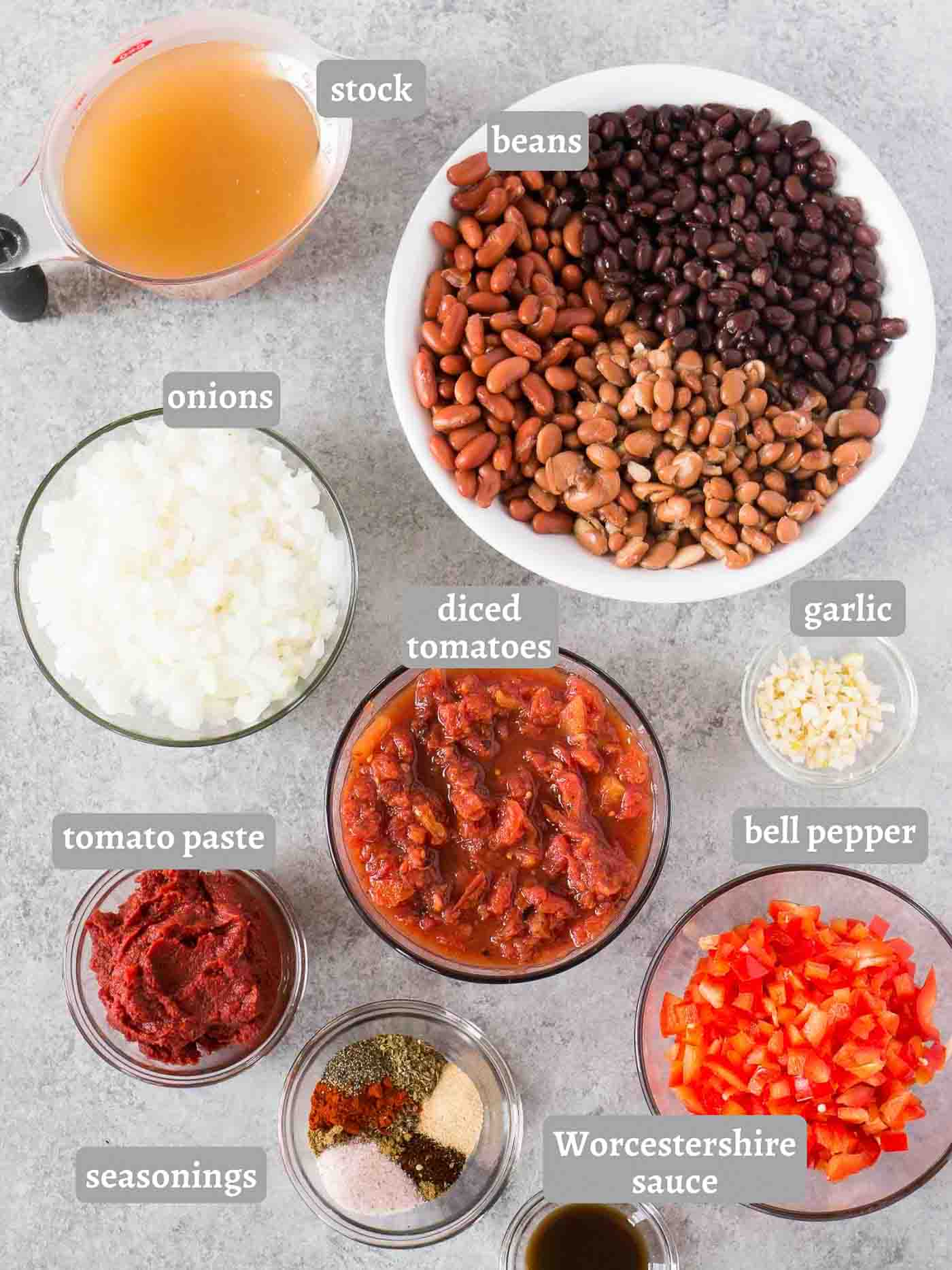 ingredients for chili