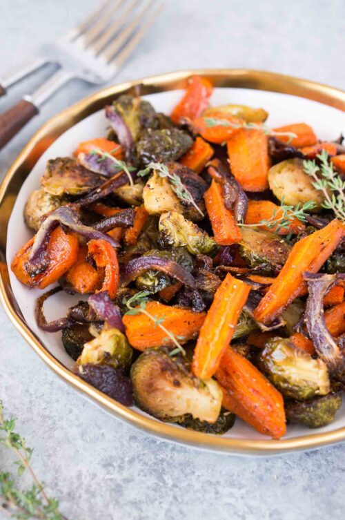 Roasted Brussels Sprouts and Carrots Delicious Meets Healthy