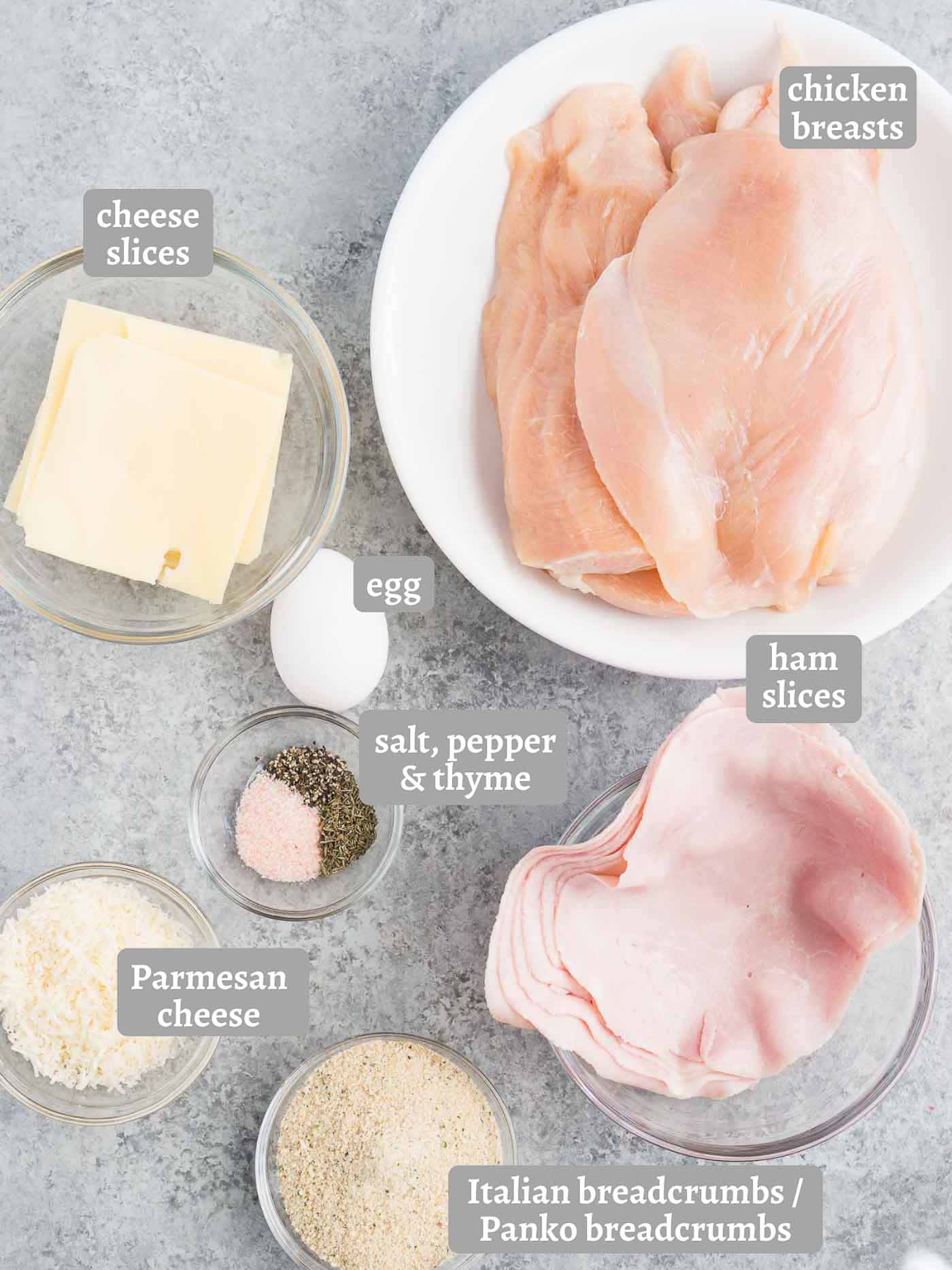 مواد لازم برای مرغ کوردون آبی