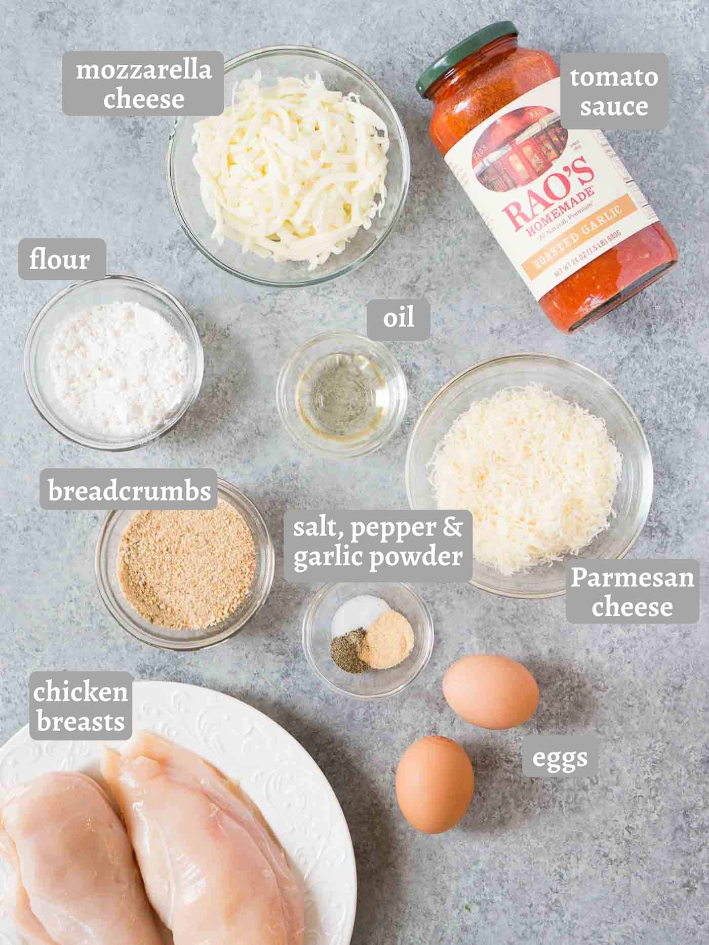 ingredients for chicken parmesan