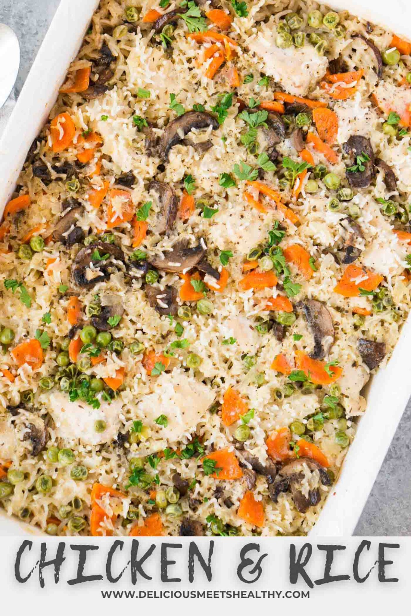 Hicken Meets Rice Chicken and Rice Casserole - Delicious Meets Healthy